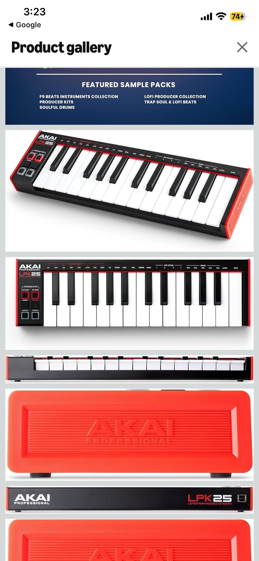 Akai Professional LPK25 USB MIDI Keyboard Controller - Perfect for On-the-Go Production!