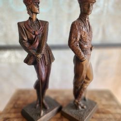 Bronze Style Pair Statues