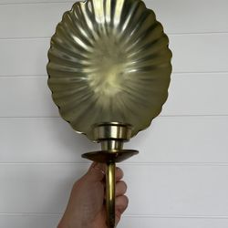 Scalloped Wall Sconce Candle Holder