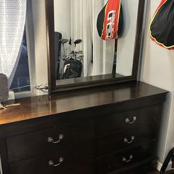 Dresser With Original Mirror 