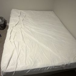 Move Out Sale!! Queen Mattress + Cover + Spring Box + Metal Frame