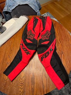 FOX 180 Motocross Pants Red Black Size 34w