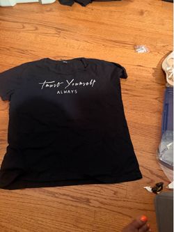 Black T-shirt trust yourself always