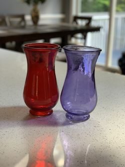 Two flower vases