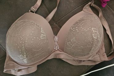 Prima Valentina Women's Lace Push-Up Bra in Taupe (42D)