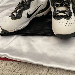 NIKE Alpha Huarache 4 Key Stone Baseball  Youth Cleats Size 3.5Y