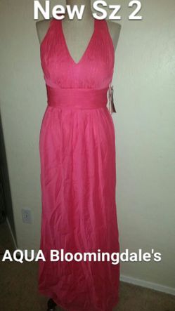 New Sz 2 pink AQUA dress from Bloomingdale's nwt homecoming prom