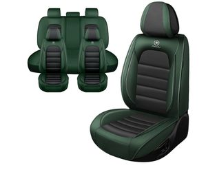 New Car Seat Covers,Waterproof Soft Breathable PU Leather Seat Cover with Storage Pockets,Fits 95% of Vehicles