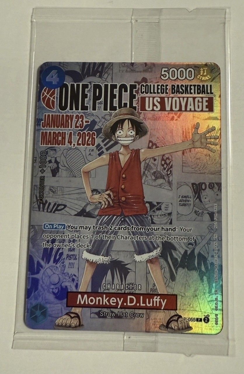 (20) One Piece US Voyage College Basketball Luffy Promo