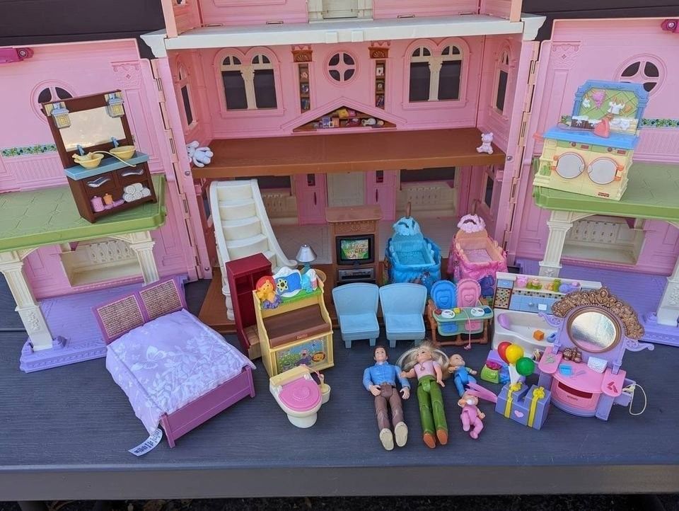 Loving Family Doll House with Twin Babies