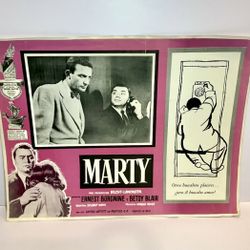 Vintage MARTY (1955) Original Mexican Lobby Card Ernest Borgnine Betsy Blair