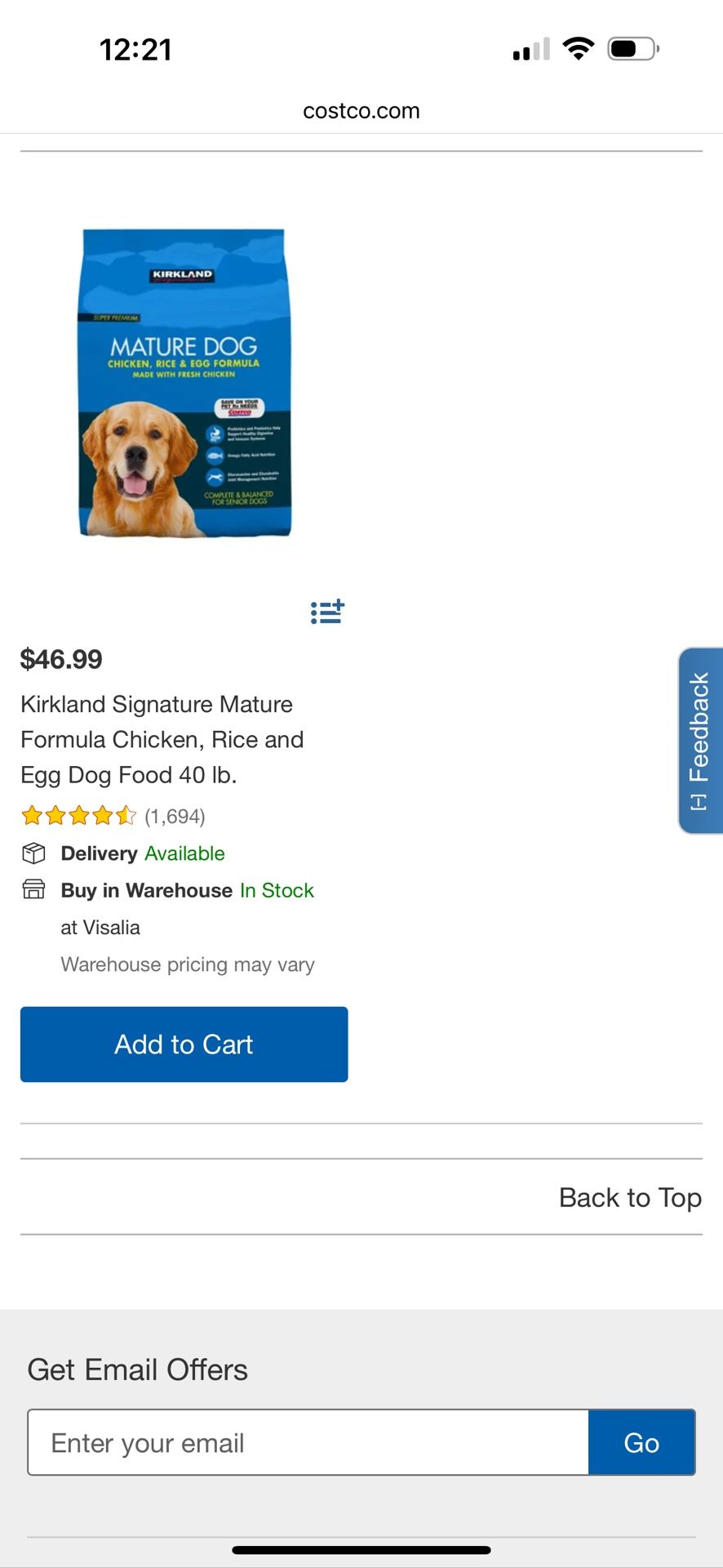 Mature Dog Food