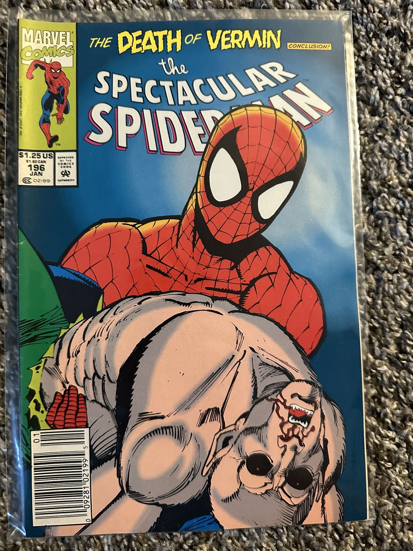 The Spectacular Spider-Man #196 - The Death of Vermin Conclusion - B&B - 1993