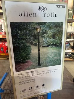 66in Solar LED Outdoor Light and Post