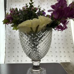 Large Crystal Flower Vase