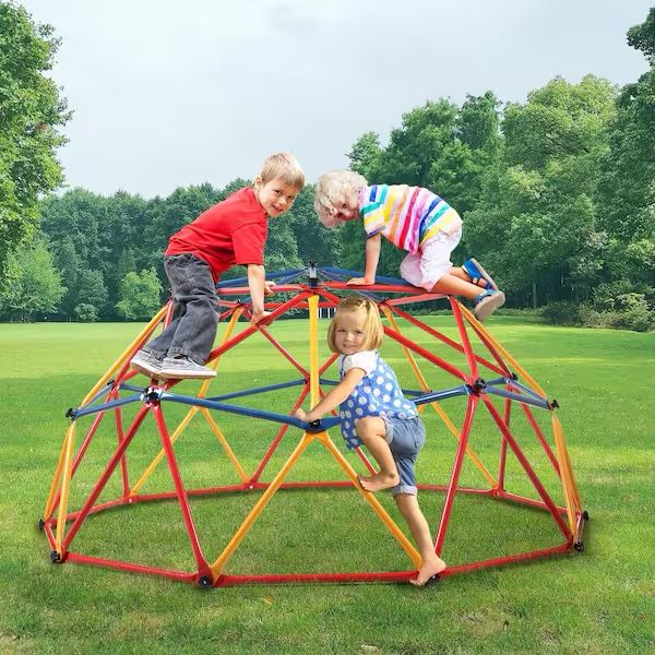Outdoor Kids Jungle Gym Climbing Dome Climber Metal Frame Backyard Play Set