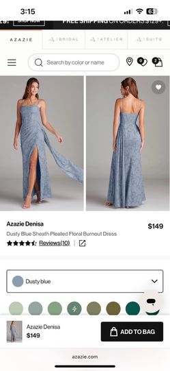 Azazie Denisa Floral Burnout Bridesmaid Dress