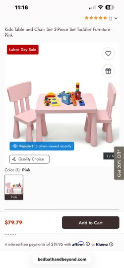 Children’s table and chairs