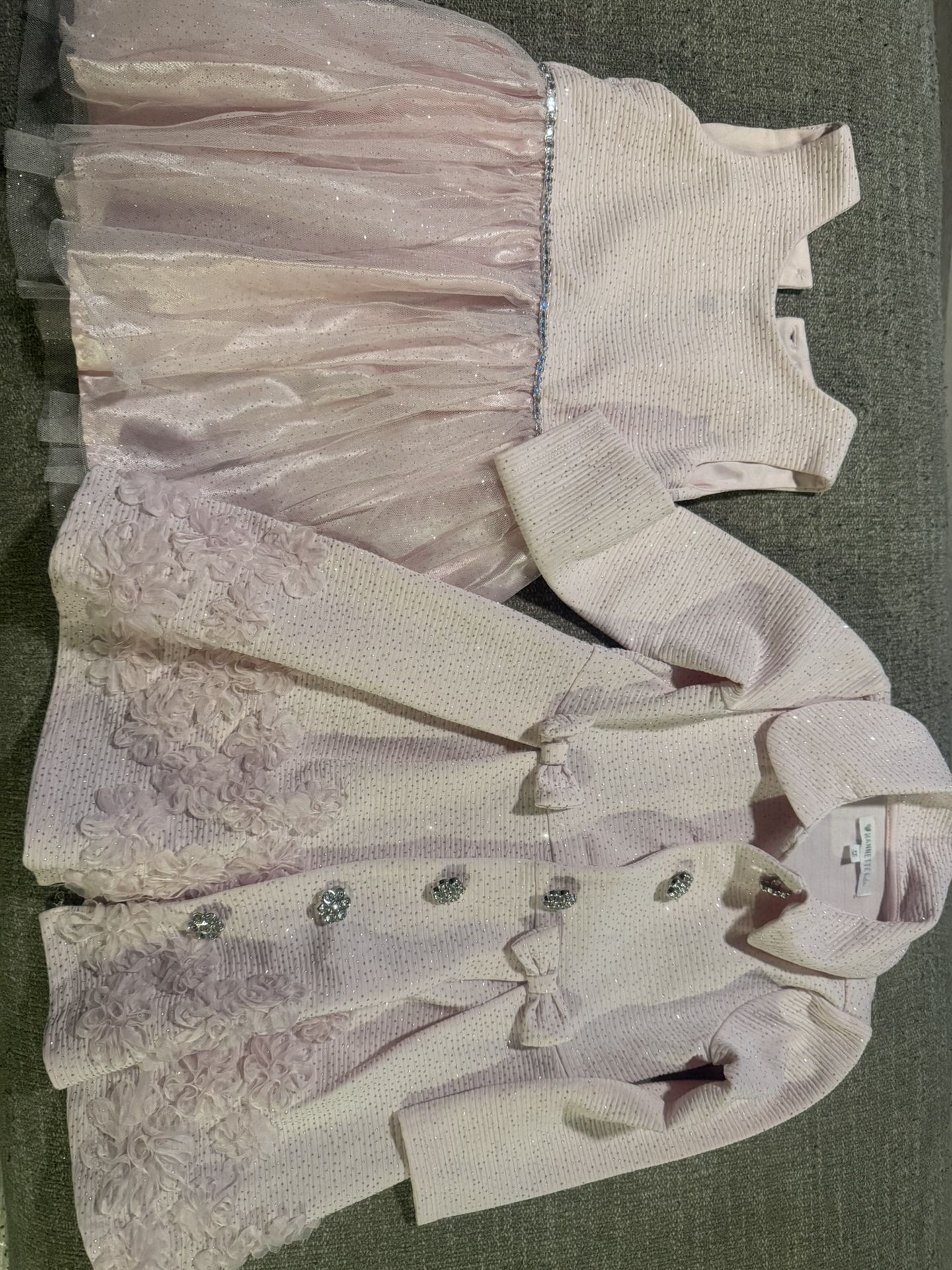 Little Girls’ Pink Christmas Dress