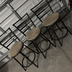 3 Swivel Barstools