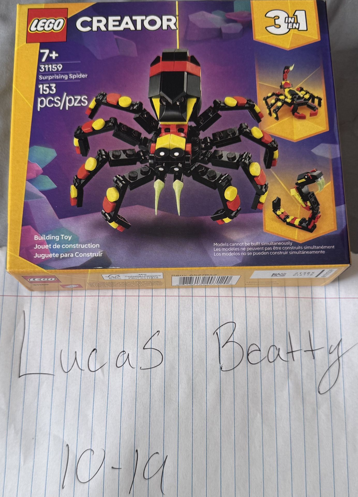 Lego 31159 - Surprising Spider 3-in-1