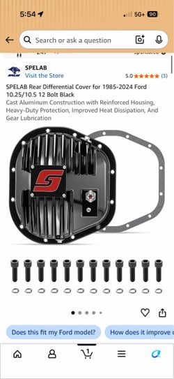 SPELAB Rear Differential Cover Ford F250