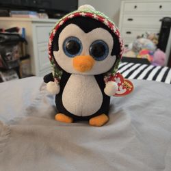 New. Ty. Beanie Boos. Penelope The Holiday Penguin.