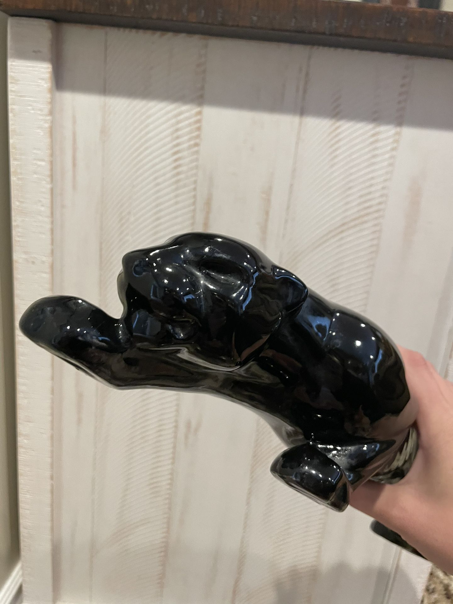 Vintage Mid Century Royal Haeger Black Panther Jaguar 24” Ceramic Figure Sculpture