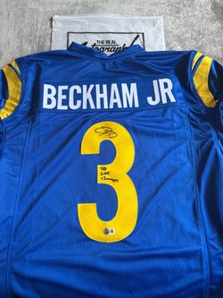 OBJ Custom Replica Jersey Auto (Becket Cert/Witnessed) SB LVI