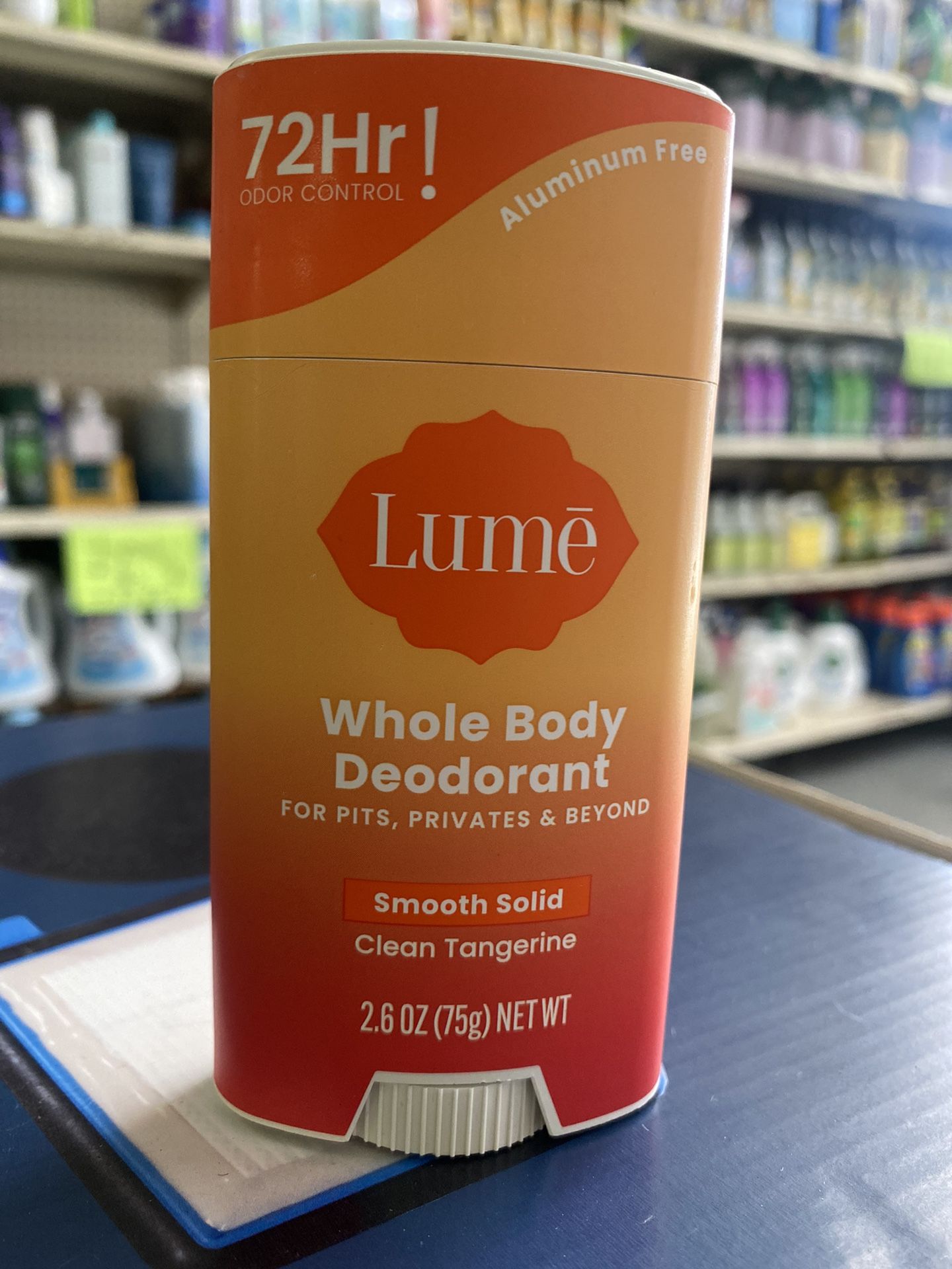 Lume Whole Body Women's Deodorant - Smooth Solid Stick - Aluminum Free - Clean Tangerine Scent - 2.6oz