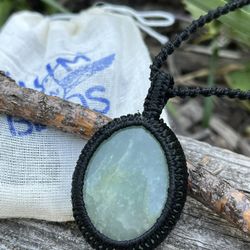 Green Quartz Crystal Necklace 