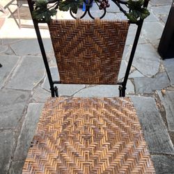 Heavy Duty Metal Decorative Woven folding barstools 