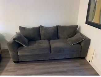 Grey fabric couch