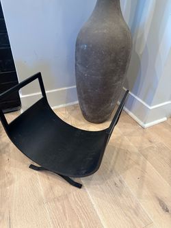 Black Metal Firewood Log Holder