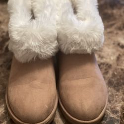 Juicy Couture J-Keera Slip On Natural Faux Fur Lined NIB Boots Booties