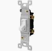 15 AMP SINGLE POLE TOGGLE SWITCH W/ MIDWAY WALL PLATE Residential Grade (10 PACK)