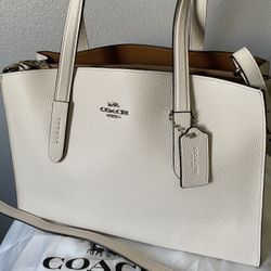 COACH Charlie Carryall Pebble Leather