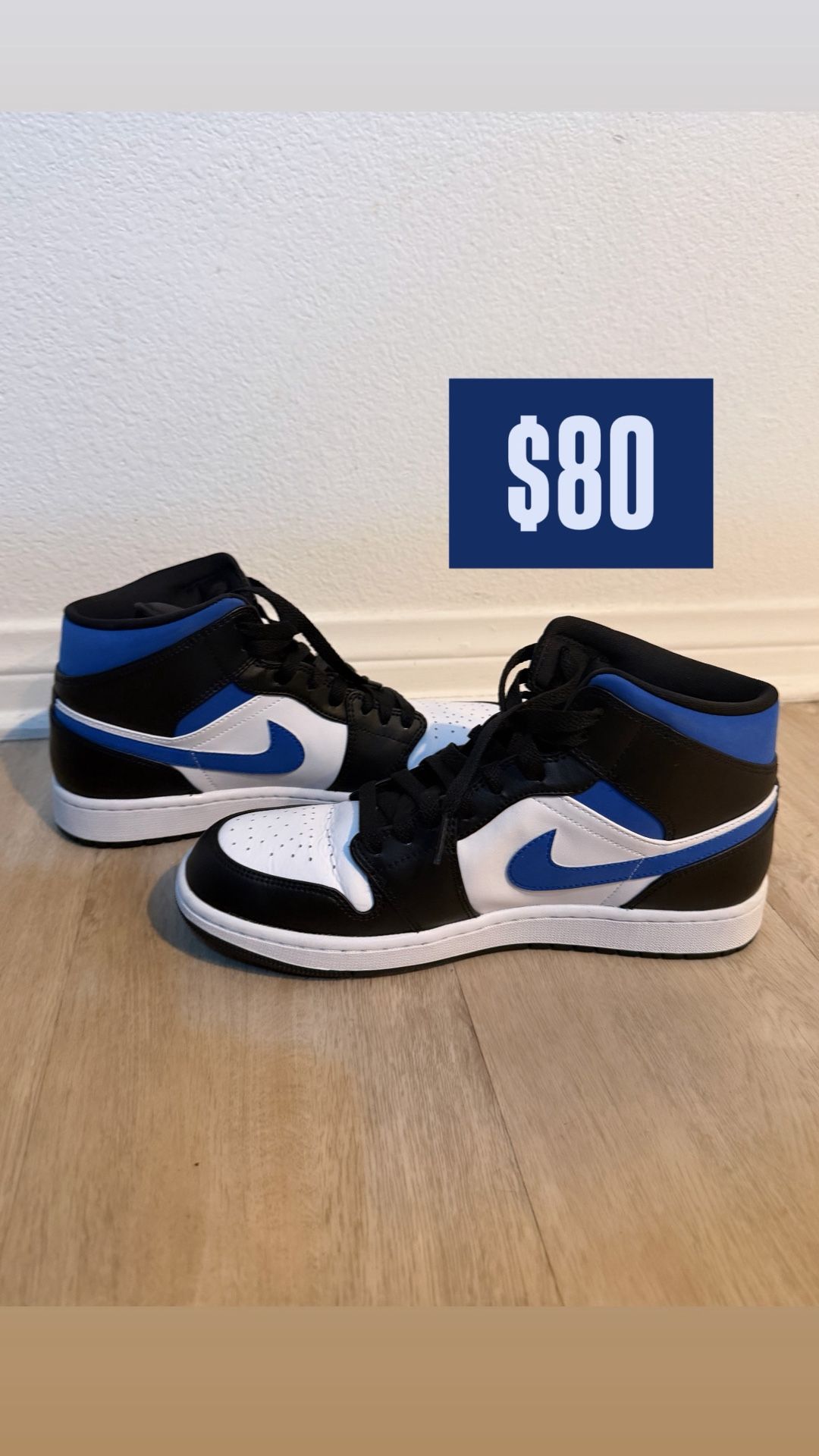 Authentic Air Jordan 1 Mid ‘Racer Blue’ Men’s Size 10 LIKE NEW - Sneakers, Nikes, Air Jordan, Collectible, Street wear