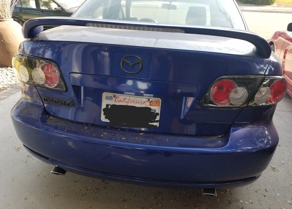 Factory Mazda 6 Trunk Spoiler With LED 3rd Brake Lights.  Blue Metalic Color.  Excellent Condition. 