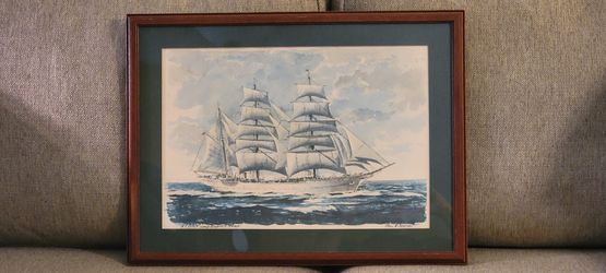 Vintage U.S. Coastguard Academy Eagleship By Paul N. Norton