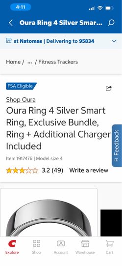 Oura ring - size 4 - with two chargers