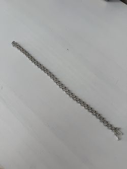 Sterling Silver Bracelet With Diamonds 