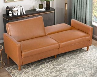 Carly caramel futon sofa