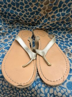 Stylish Gold and Tan Sandals