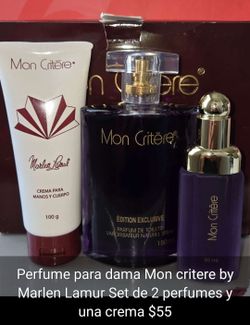 Perfume para dama Mon-critere by Marlen Lamur.