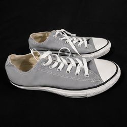 Converse Chuck Taylor All Star Low Top Gray Canvas Sneakers Men’s 7 Women's 9