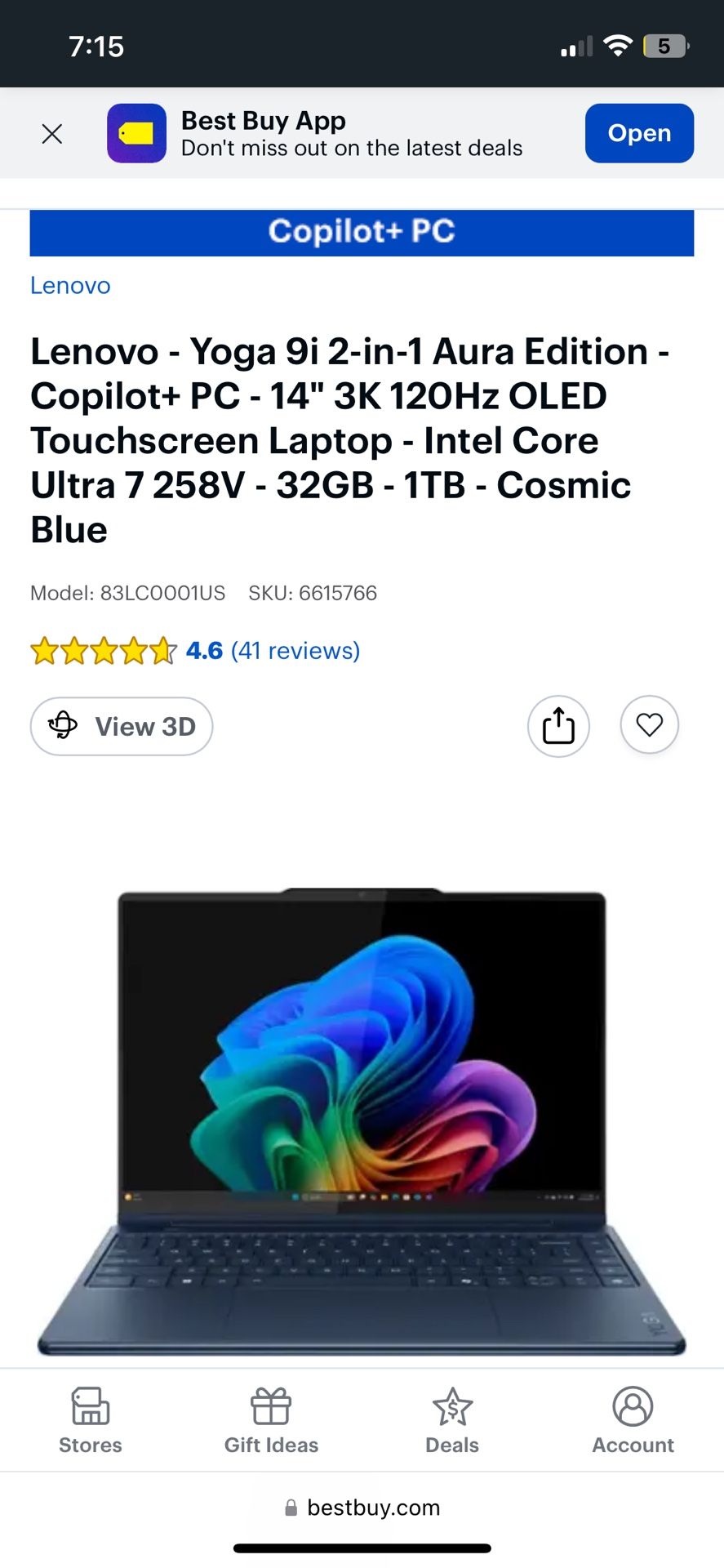 Lenovo Yoga9i Laptop