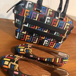 Turkish Designer Handbag & Flats Set – Like New
