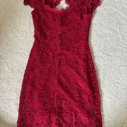 jump apparel short red lacecocktail dress size small