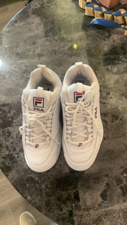White FILA shoes size 8 for women